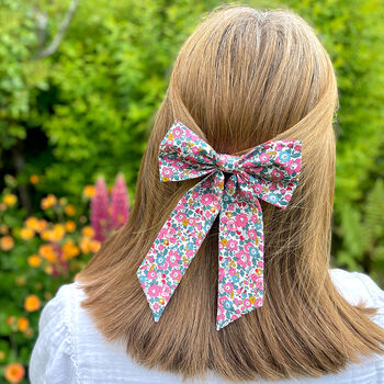 Liberty Print Large Bow Hair Clip, 2 of 11