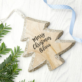 Personalised Glitter Christmas Decoration, 2 of 3