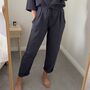 Dark Grey Soft Cotton Lounge Trousers, thumbnail 1 of 4