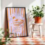 You Can’t Be Everyone’s Cup Of Tea Orange And Purple Art Print, thumbnail 1 of 4