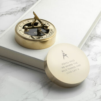 Personalised Iconic Adventurer's Sundial Compass, 7 of 9