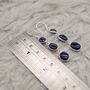 Blue Sapphire Drop Silver Earrings, thumbnail 5 of 8