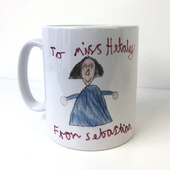 Father's Day Child's Drawing Personalised Mug, 3 of 3