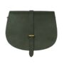 Leather Saddle Bag Loop Closure Crossbody Sam In Khaki Green, thumbnail 2 of 7