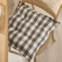 Set Of Two Grey Gingham Seat Pads With Buttons, thumbnail 4 of 6