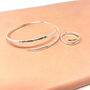 Sterling Silver Hammered Open Adjustable Bangle, thumbnail 2 of 5