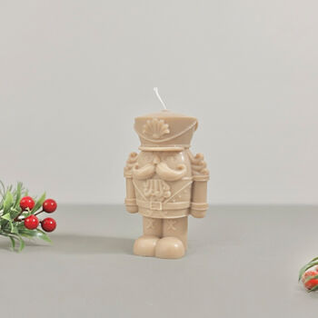 Beige Christmas Nutcracker Candle Festive Home Decor, 9 of 12