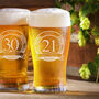 Personalised Happy Birthday Any Age Pint Glass And Gift Set, thumbnail 1 of 7