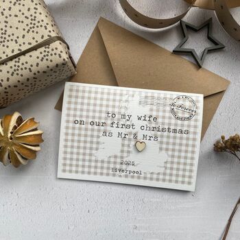 To My Wife On Our First Christmas Card Personalised, 4 of 4