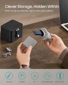 Two Slot Watch Travel Case Watch Box, 3 of 7