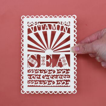 Vitamin Sea A6 Papercut Postcard, 3 of 3