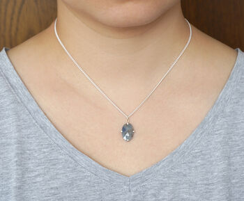 5ct Prong Set Sapphire Necklace, 2 of 3