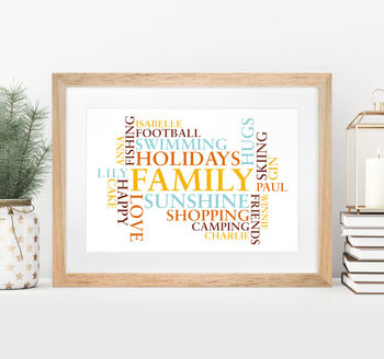 Personalised Family Word Cloud Print, 5 of 11