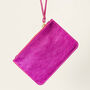 Pink Leather Wristlet Clutch Bag, thumbnail 1 of 6