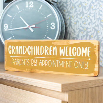 Grandchildren Welcome Sign Gift For Grandparents, 3 of 7