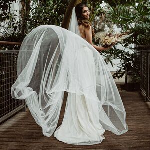 Eucalyptus Bride to Be White Veil, Bride Veil