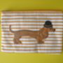 Mr Sausage Dog Cosmetic Pouch / Clutch, thumbnail 4 of 6