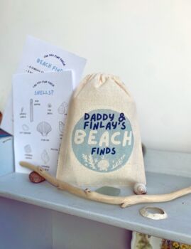 Personalised Daddy And Me Beach Finds Kit With Bag And Scavenger Hunt, 4 of 6