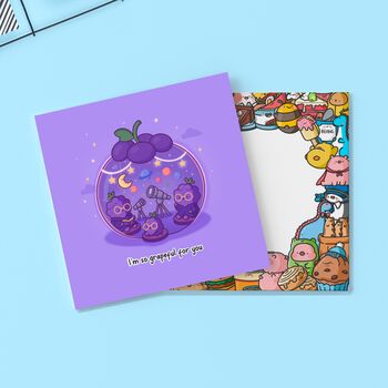 Grapes Card | Cute Greeting Cards, 3 of 4