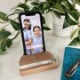 Personalised Beech Wood Phone Stand, thumbnail 1 of 10