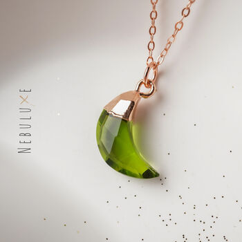 Peridot August Birthstone Necklace, 6 of 10