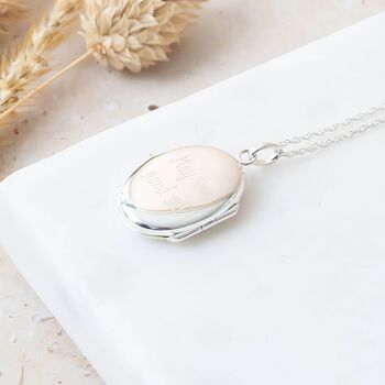 Personalised Sterling Silver Blue Paua Shell Locket, 3 of 10