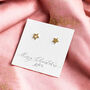 Mismatched Gold Plated Star Stud Earrings, thumbnail 1 of 6