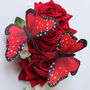 Red Velvet Rose Butterfly Hairclip, thumbnail 3 of 5