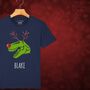 Rudolphasaurus Rex Dinosaur Personalised Kids Christmas T Shirt, thumbnail 11 of 12