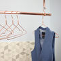 Copper Clothes Hangers, Set Of Five, thumbnail 2 of 2