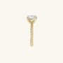 Oval Engagement Ring Lab Grown 1 Ctw Diamond Rope Band, thumbnail 4 of 5
