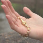 18k Gold Plated Handshake Bracelet With Magnetic Clasp, thumbnail 6 of 7