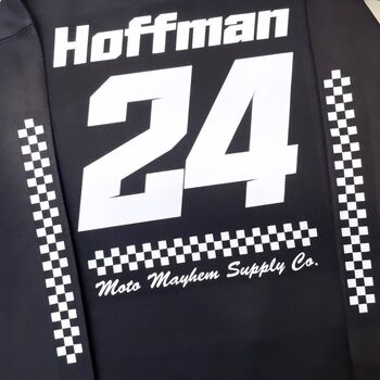 Personalised Adult Race Name And Number Sweatshirt In Black, 6 of 9