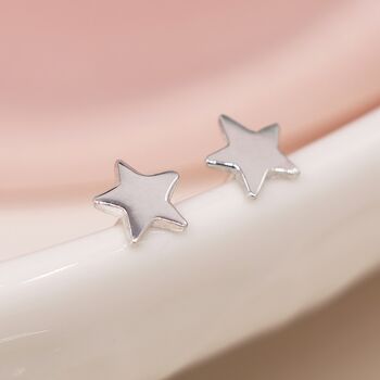 Mini Sterling Silver Star Stud Earrings, 5 of 8