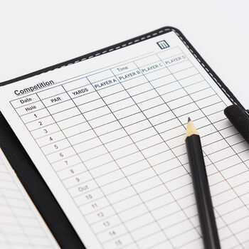 Personalised Leather Golf Scorecard, 7 of 12