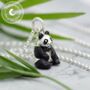 Childrens Sterling Silver Panda Charm Necklace, thumbnail 5 of 6