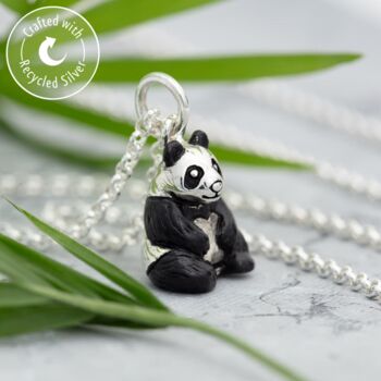 Childrens Sterling Silver Panda Charm Necklace, 5 of 6