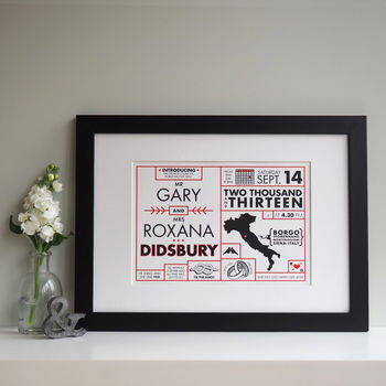 Personalised Wedding Print, 4 of 8