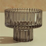 G Decor Set Of Two Grey Dinner Candle/Tea Light Holders, thumbnail 7 of 9