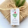 10 Personalised Sprout Personalised Christmas Gift Tags, thumbnail 1 of 3