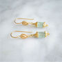 Rough Emerald Earrings In Gold Vermeil, thumbnail 1 of 2