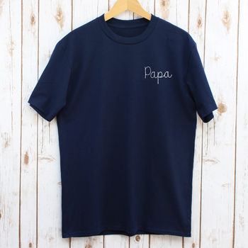 Fathers Day Embroidered Papa T Shirt, 2 of 4