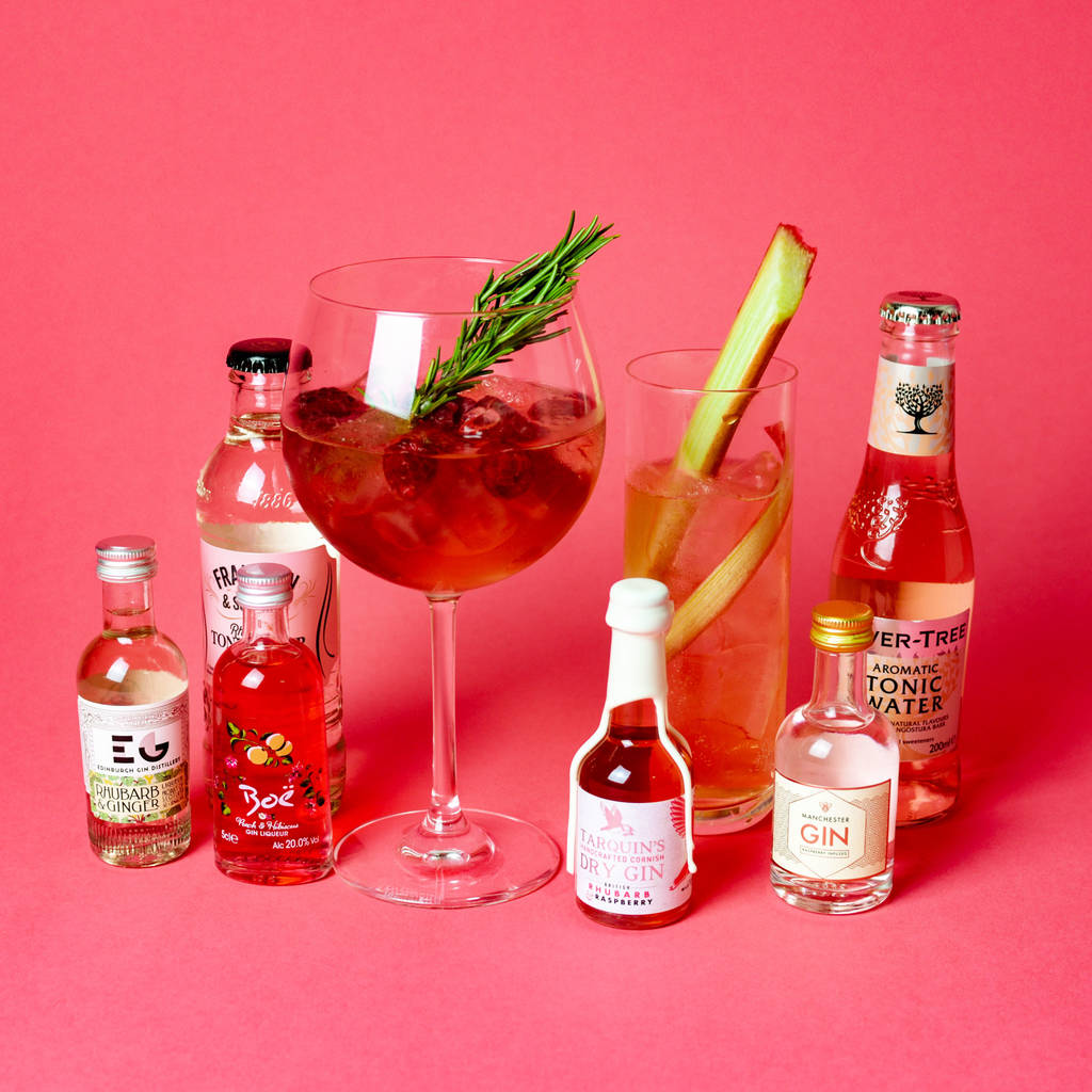 pink gin and tonic set by tipple box | notonthehighstreet.com