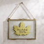 Personalised Silk Leaf Art In Etched Frame, thumbnail 2 of 7