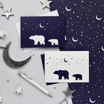 Polar Bears Christmas Wrapping Paper Set, 3 of 6