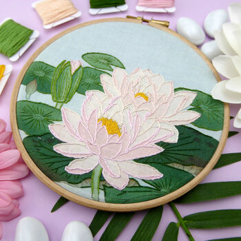 Waterlillies Embroidery Kit, 2 of 6