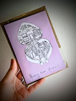 Happy New Home 90s Inspired Moving Card, 2 of 5