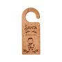 'Bear Santa Please Stop Here' Oak Door Hanger, thumbnail 2 of 2