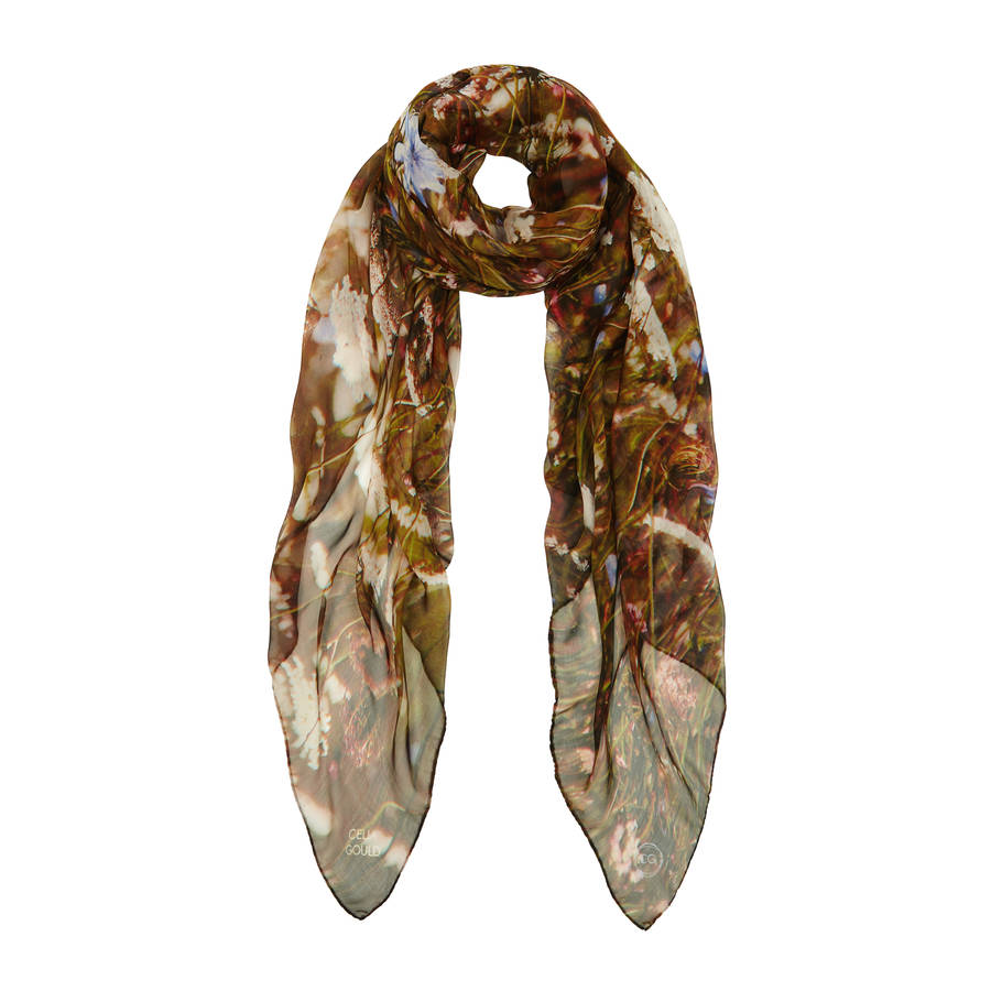 italian meadow silk scarf by celia gould | notonthehighstreet.com