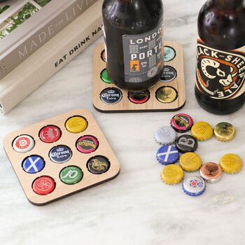 Beer Cap Collector Coaster Birthday Gift For Dad, 4 of 6